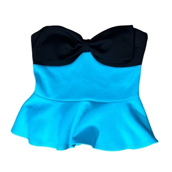 Body Central Womens Strapless Sweetheart Peplum  Top Size XL NWT - Picture 1 of 3